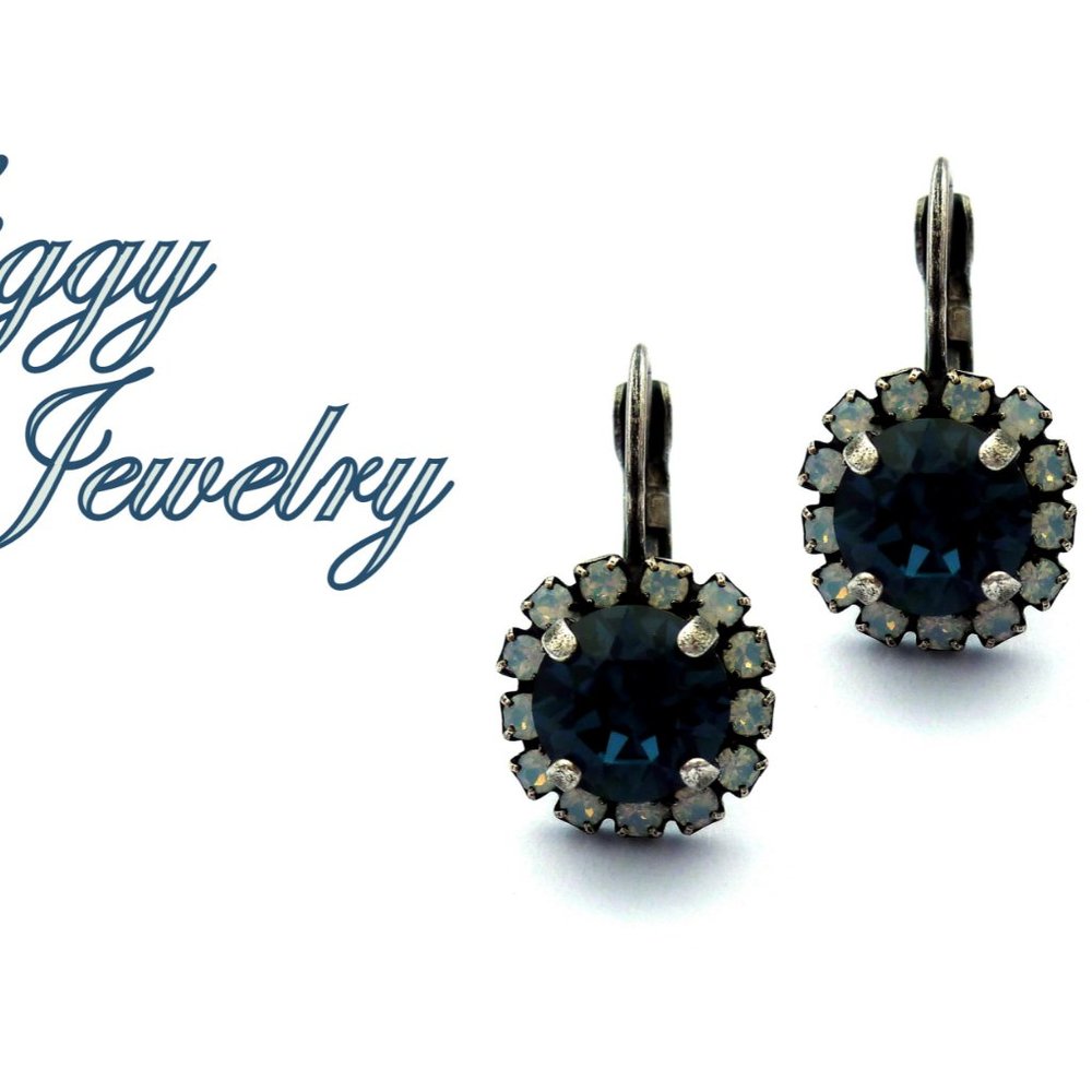 Swarovski Crystal Montana Halo Drop Earrings, 8mm